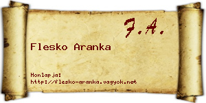 Flesko Aranka névjegykártya